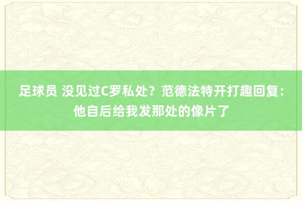 足球员 没见过C罗私处？范德法特开打趣回复：他自后给我发那处的像片了