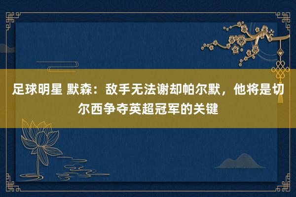 足球明星 默森：敌手无法谢却帕尔默，他将是切尔西争夺英超冠军的关键