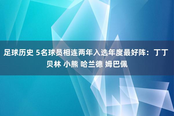 足球历史 5名球员相连两年入选年度最好阵：丁丁 贝林 小熊 哈兰德 姆巴佩